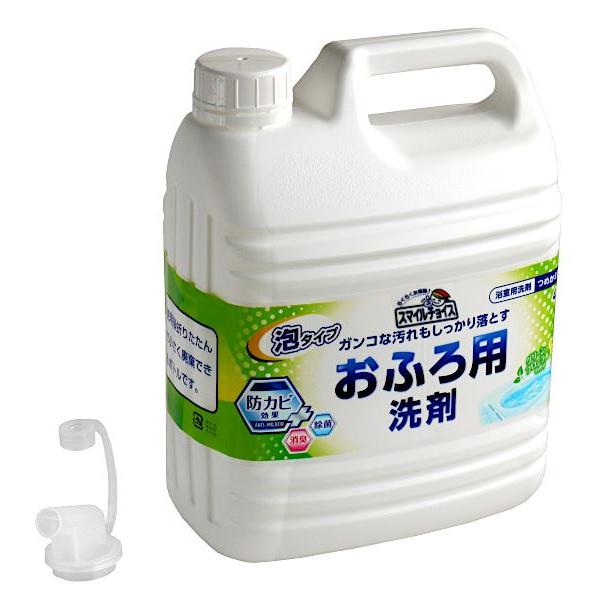 おふろ用洗剤 スマイルチョイス 泡タイプ グリーンフローラルの香り 4L（Yahoo!・100円雑貨&日用品卸-BABABA）
