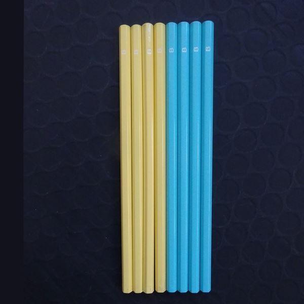 六角えんぴつ B イエロー/グリーン 8本入 (100円ショップ 100円均一