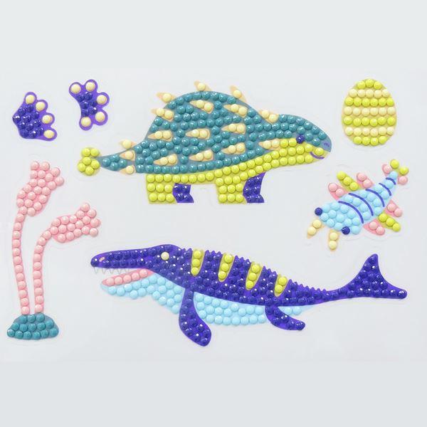 つくろう！ビーズアートシール 恐竜 ［柄指定不可］ (100円ショップ