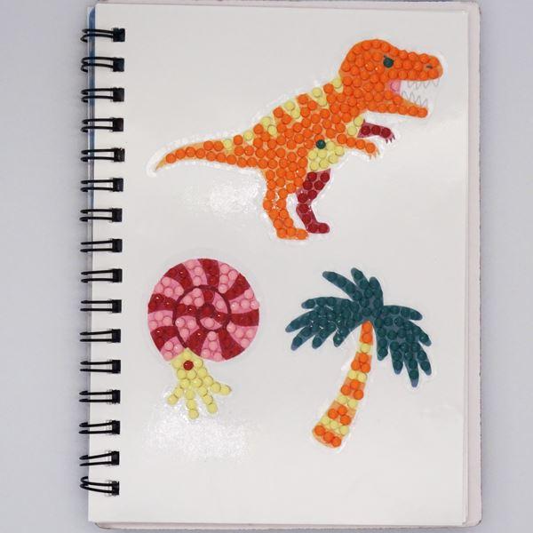 つくろう！ビーズアートシール 恐竜 ［柄指定不可］ (100円ショップ