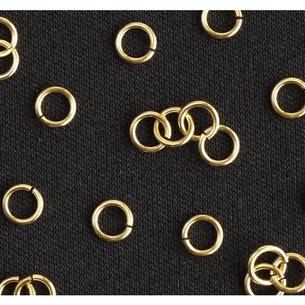 丸カン 0.8×5mm ゴールド 30個入 (100円ショップ 100円均一 100均一 デザイン丸カン/ゴールド/合計30個