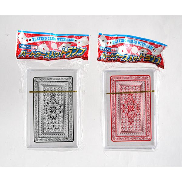 トランプ 54枚入 ハードケース付 ［色指定不可］ (100円ショップ 100円