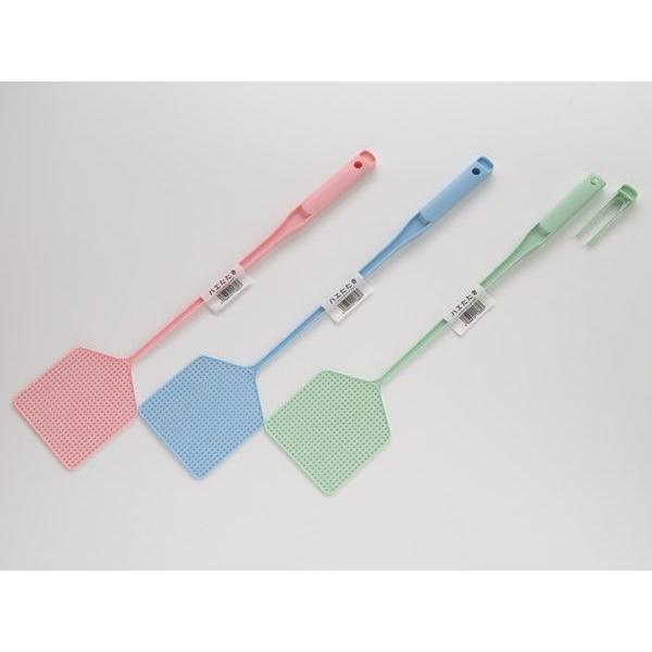 ハエたたき ピンセット内蔵 全長52cm ［色指定不可］ (100円ショップ