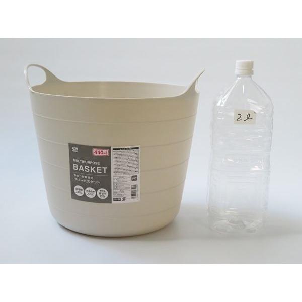 フリーバスケット ライトグレー 容量14L : 100円雑貨&日用品卸-BABABA