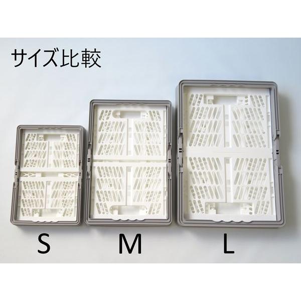 ハンドル付き折りたたみバスケット M(38×25.5×高さ20.5cm) : 100円雑貨