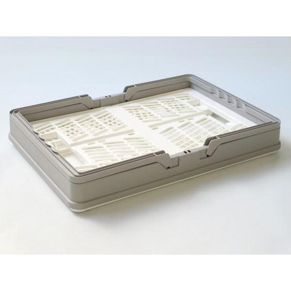 ハンドル付き折りたたみバスケット L(44.5×31×高さ25cm) : 100円雑貨