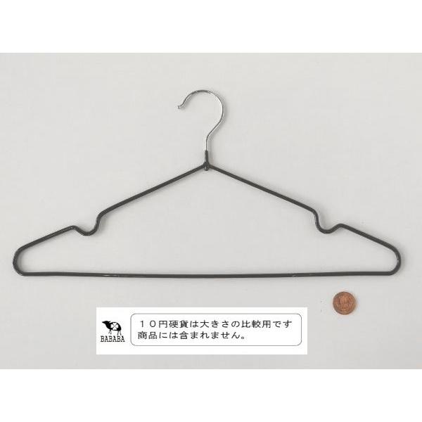 スチールハンガー ブラック 40cm 3本入 (100円ショップ 100円均一 100