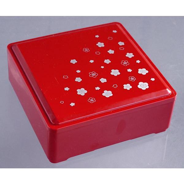 重箱 朱 13.5×13.5×高さ5.5cm : 100円雑貨&日用品卸-BABABA - 通販