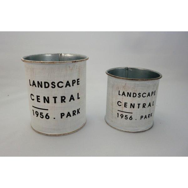 ブリキポット アンティーク 英文字 ［色サイズ指定不可］ (100円