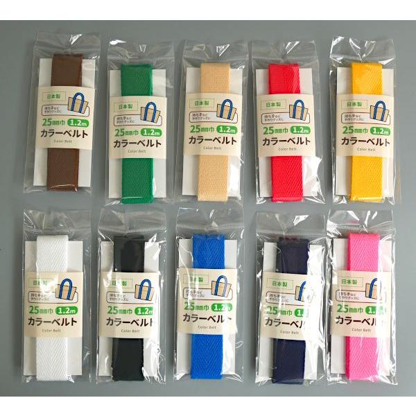 カラーベルト 2.5cm×長さ1.2m ［色指定不可］ (100円ショップ 100円 