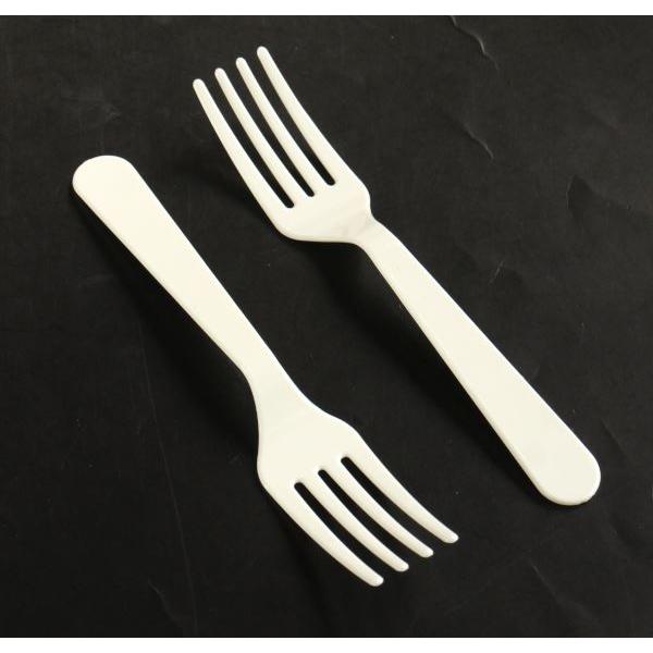 フォーク ポリスチレン製 白 14.5cm 10本入 (100円ショップ 100円均一