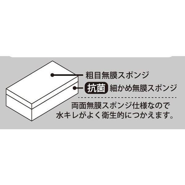 水キレの良いバススポンジ 銀イオン抗菌 7×14×厚み4.5cm (100円 水キレの良いバススポンジ 銀イオン抗菌 7×14×厚み4.5cm (100円