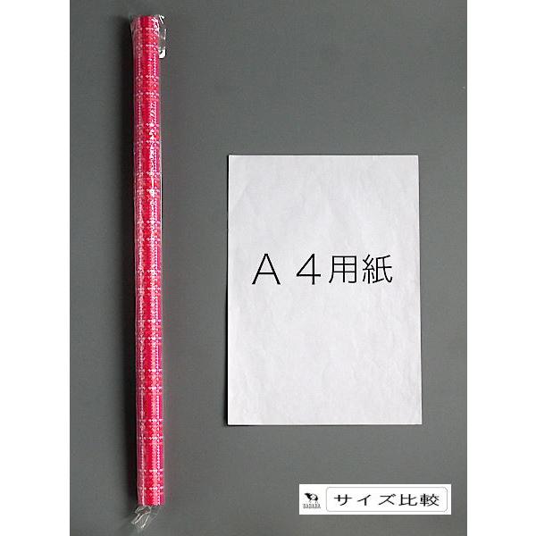 ラッピングペーパー ハートチェック 75.7×53cm 2枚入 (100円ショップ