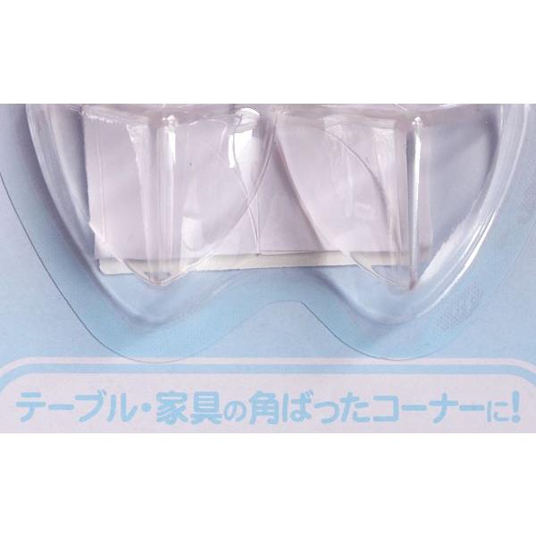 コーナーガード あんしんママ 粘着テープ付 3.7×2.1×2.8cm 4個入 (100