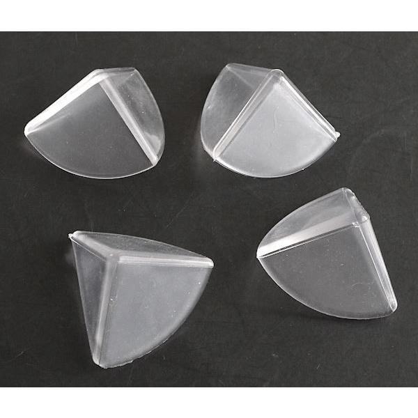 コーナーガード あんしんママ 粘着テープ付 3.7×2.1×2.8cm 4個入 (100