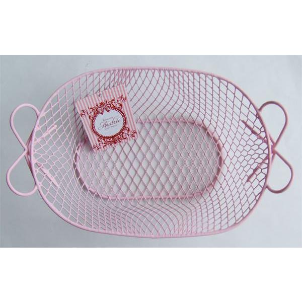 ワイヤーバスケット オドレ 24×13.5×高さ9.5cm ［色指定不可］ (100円