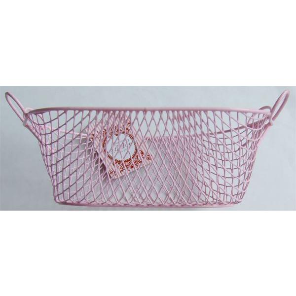 ワイヤーバスケット オドレ 24×13.5×高さ9.5cm ［色指定不可］ (100円