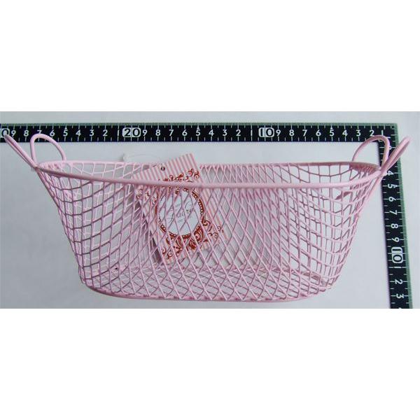 ワイヤーバスケット オドレ 24×13.5×高さ9.5cm ［色指定不可］ (100円