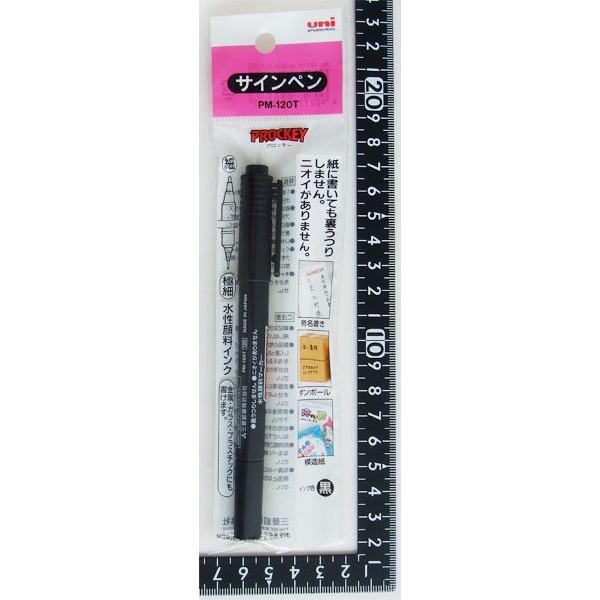 サインペン プロッキー 極細+細 黒 (100円ショップ 100円均一 100均一 