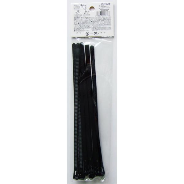 結束バンド 再使用可能 Lサイズ(全長25cm) 黒 10本入 (100円 結束バンド 再使用可能 Lサイズ(全長25cm) 黒 10本入 (100円