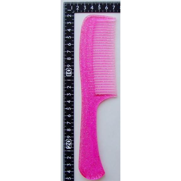 手付ジャンボコーム クリアラメ 23cm ［色指定不可］ (100円ショップ