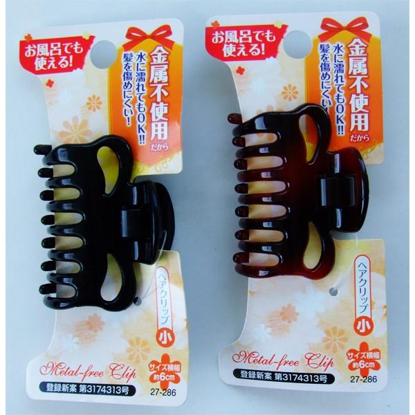 ヘアクリップ バンスクリップ 小 幅６ｃｍ 金属不使用 色指定不可 2siw 100円雑貨 日用品卸 Bababa 通販 Yahoo ショッピング