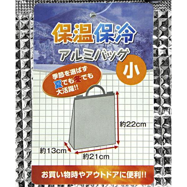 保温・保冷アルミバッグ 小サイズ(21×22×マチ13cm) (100円ショップ 100