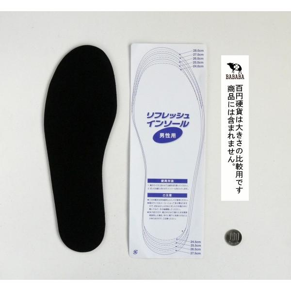 インソール リフレッシュ 抗菌+消臭 男性用 フリーサイズ 24~28cm (100円ショップ 100円均一 100均一 100均)｜kawauchi｜02