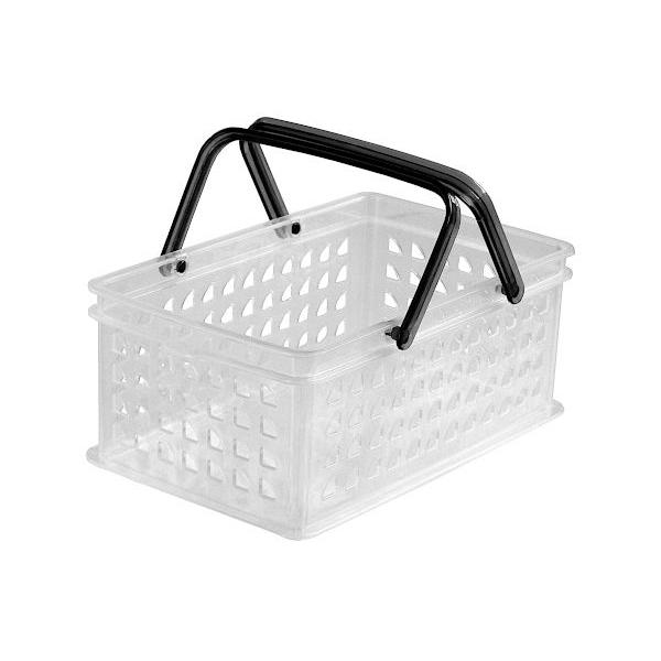 aカラーバスケット 22.4×14.2×高さ8.8cm ［色指定不可］ : 100円雑貨