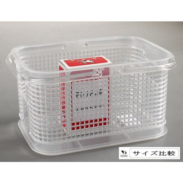カラーバスケット 持ち手付 19.4×13.7×高さ10.5cm ［色指定不可］ (100