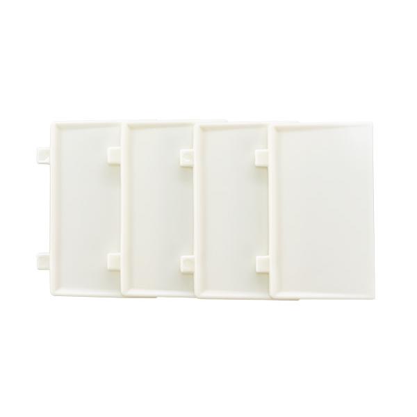 小物整理キャリーボックス ホワイト 14.5×23.9×高さ6.7cm : 100円雑貨