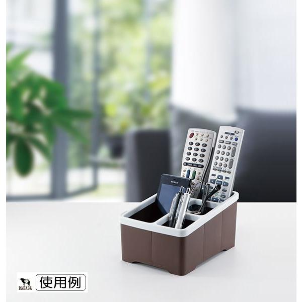 リモコンボックス ブラウン 13.8×18.8×高さ10.2cm : 100円雑貨&日用品