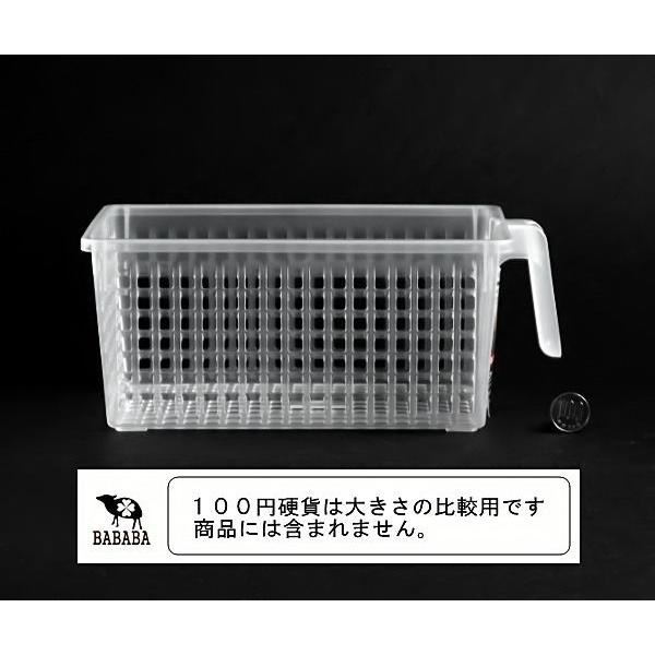 アレンジバスケット ハンドル付き クリア 15.9×27.7×11.1cm (100円