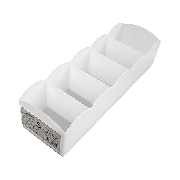 収納ボックス チャームポケット 仕切り5個 ホワイト [種類指定不可] (100円ショップ 100円均一 100均一 100均) 2SND62507100円雑貨&日用品卸BABABA