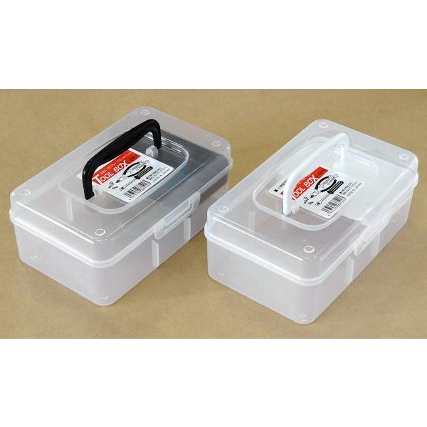 ツールボックス ハンドル・トレイ付 17.9×11.5×高さ7.1cm ［色指定不可