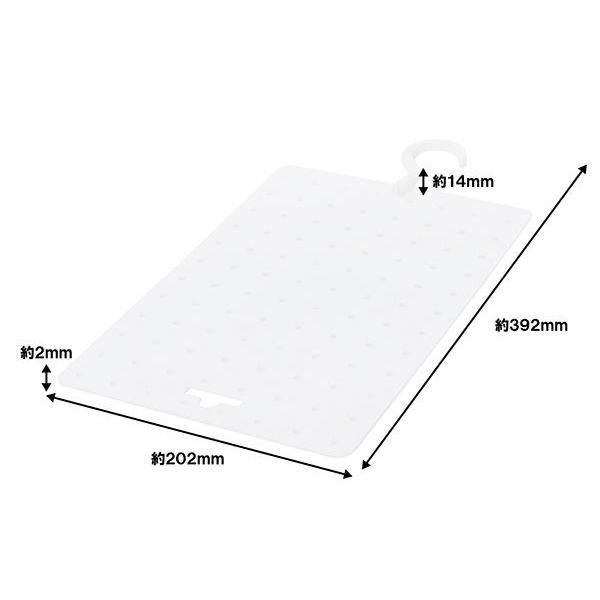 フック付き有孔ボード ホワイト 20.2×1.4×39.2cm : 100円雑貨&日用品卸