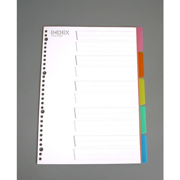 A4 PPカラーインデックス 5山×2セット入 (100円ショップ 100円均一 100