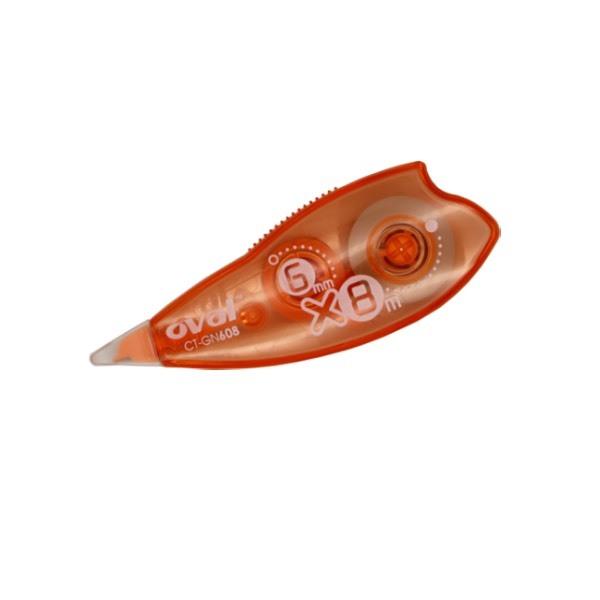 修正テープ oval 使い切りタイプ 水性・油性インク対応 幅6mm×長