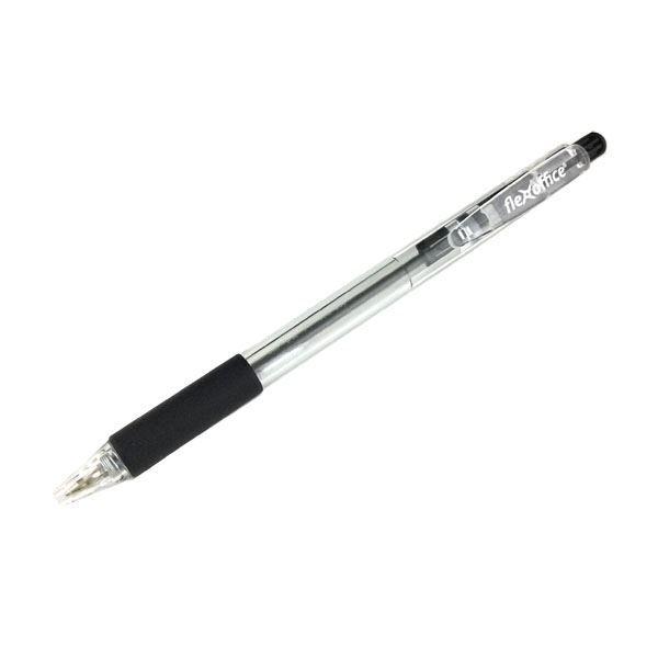 ボールペン ノック式 油性 黒 ボール径0.7mm 10本入 : 100円雑貨