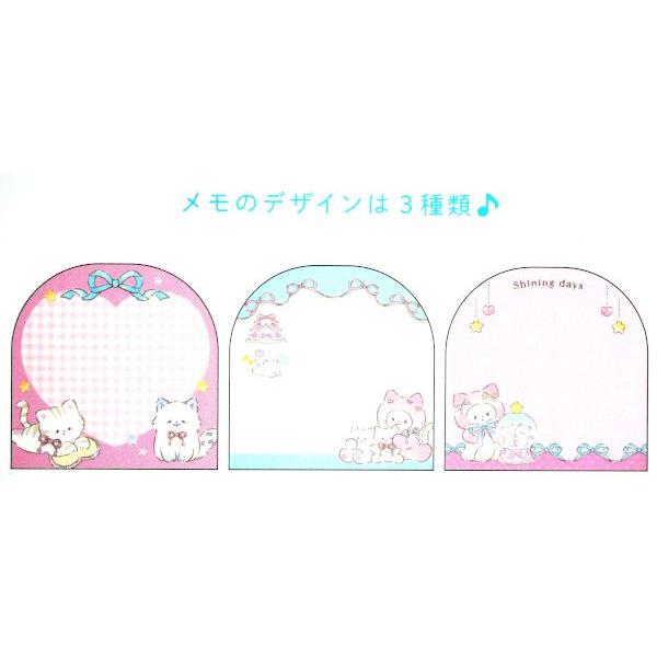 ダイカットメモ帳 ふわふわ猫柄 48枚 ［色柄指定不可］ (100円ショップ
