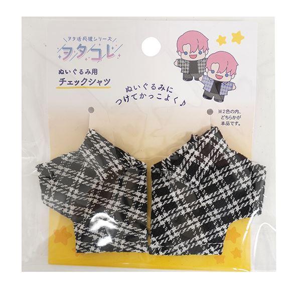 ぬい用チェックシャツ ヲタコレ ［色指定不可］ (100円ショップ 100円