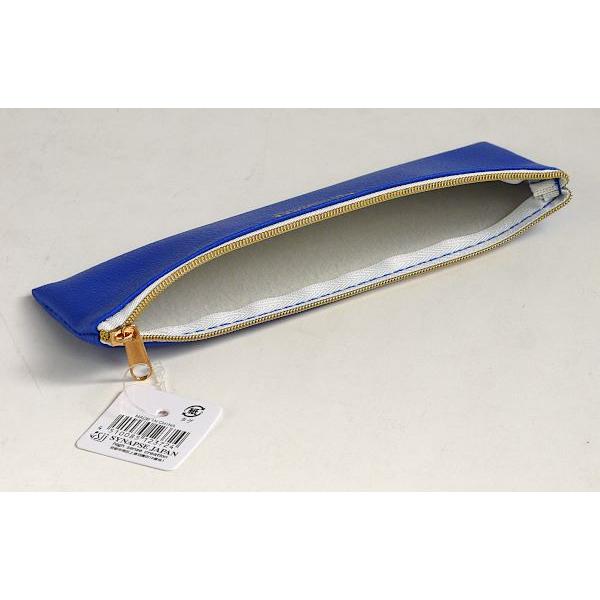 百均筆箱 合皮ペンケース 6×19cm ［色指定不可］ (100円ショップ 100円