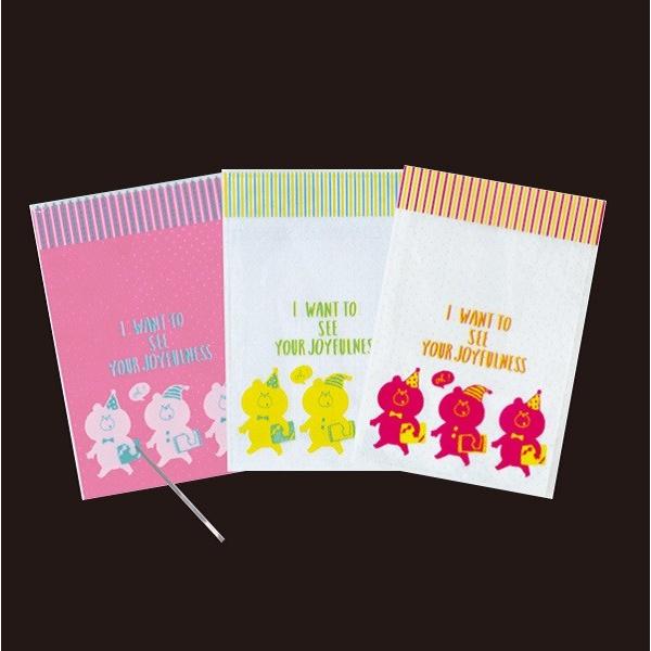 ラッピング用袋 L(40×27cm) アニマル ラッピングタイ付 ［色指定不可