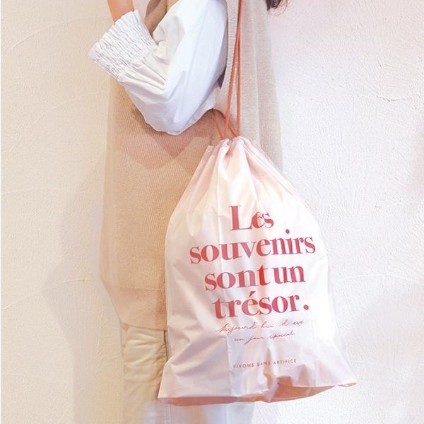 巾着袋 ビニール製 シンプルロゴ ４５ ３７ マチ１０ｃｍ 色指定不可 2snp262 100円雑貨 日用品卸 Bababa 通販 Yahoo ショッピング