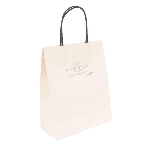 ペーパーバッグ ロゴ 23×18×マチ8cm 3枚入 ［色指定不可］ (100円