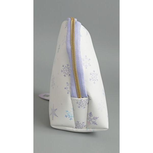 合皮シェル形ポーチ 雪の結晶柄 13×19×マチ6cm : 100円雑貨&日用品卸