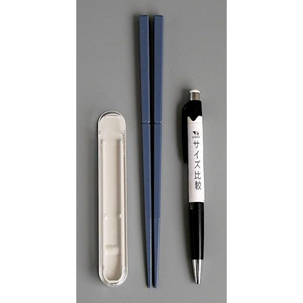 洗いやすいケース付き箸 19.5cm ［色指定不可］ (100円ショップ 100円