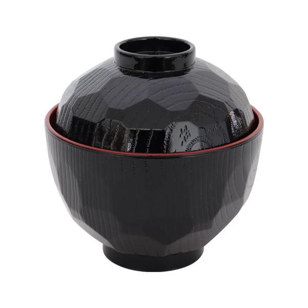 吸物椀 亀甲 黒内朱 レンジ対応 容量200ml : 100円雑貨&日用品卸