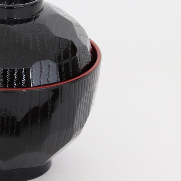 吸物椀 亀甲 黒内朱 レンジ対応 容量200ml : 100円雑貨&日用品卸