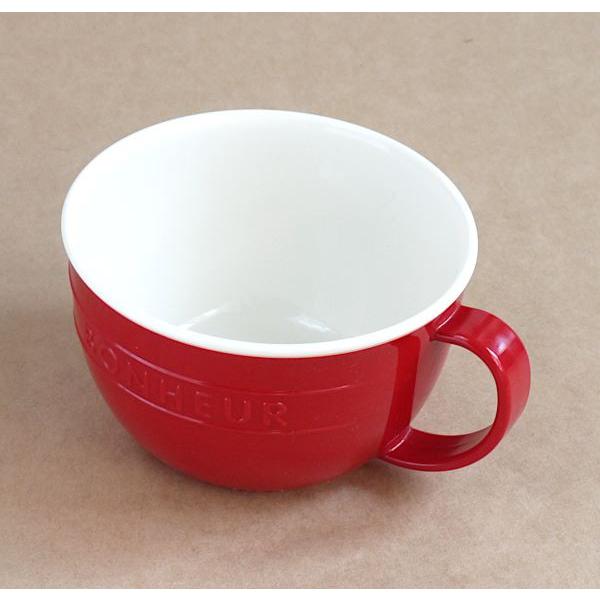 スープマグ ボヌール ポリプロピレン製 レッド 容量400ml (100円 